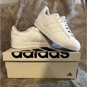 Adidas Grand Court 2.0 White and Gold